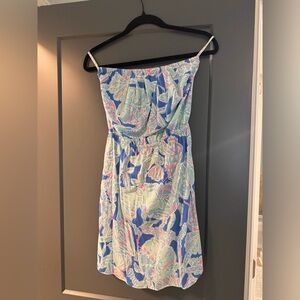 Lilly Pulitzer strapless pima cotton dress. Size small. NWOT
